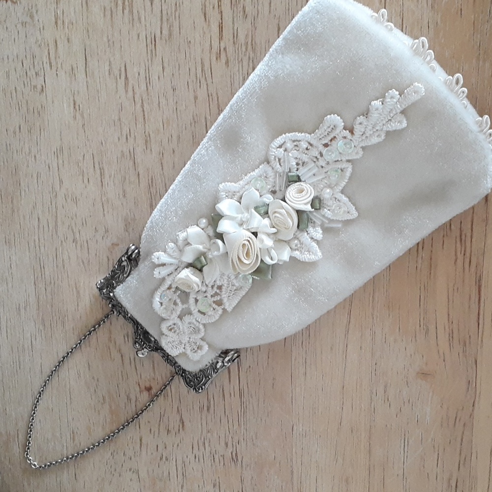 Vintage Floral Coin Purse Evening Bag KK106 - Picture 7 of 15